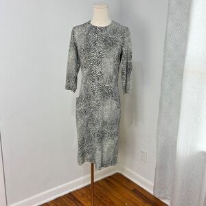 J.McLaughlin Sage Dress Animal Print Catalina Cloth Office Chic Travel Womens S